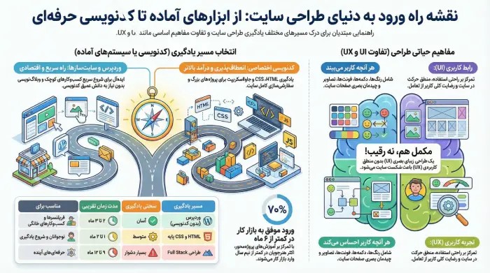 آیا طراحی سایت دشوار است؟ راهنمای جامع برای شروعی بیدغدغه